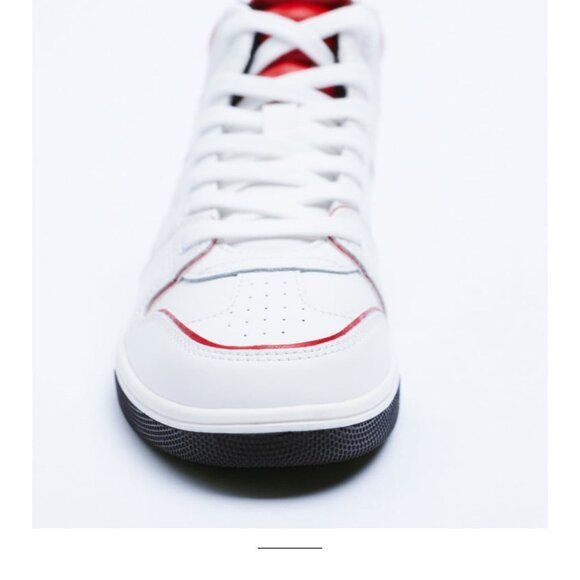 Zara Leather high top sneakers - Picture 5 of 9